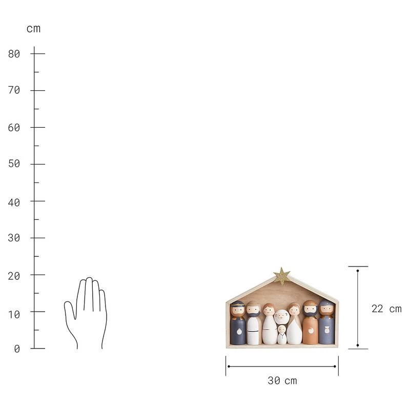 Crèche Avec Personnages X-MAS - 9 élém. 11 Crèche Avec Personnages X-MAS - 9 élém. – Image 9